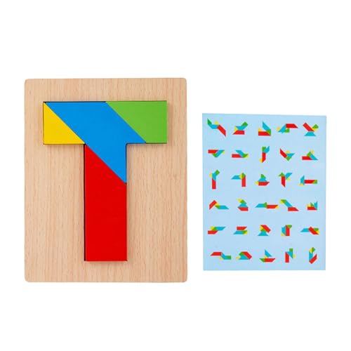 Amagogo Tangram Puzzle Geometrische Tangram Pädagogisches Spielzeug Holz Puzzle für Kinder, Style B von Amagogo