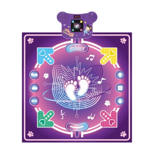 Amagogo Tanzmatte Spielzeug elektronische Tanzpads Dancing Decke Geburtstag Geschenke Musik Spiele Matte für Kinder 3 4 5 6 7 8 9 10+ Jahr alte, Doppeltes Licht von Amagogo