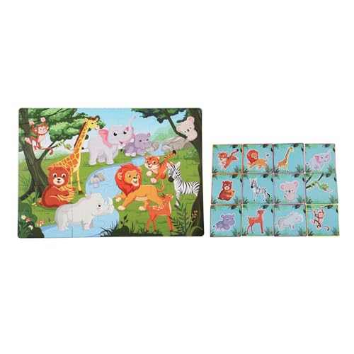 Amagogo Tierpuzzle für Kinder, Form-Matching-Puzzle, Lernspielzeug, Kreativität, Vorstellungskraft für Kinder, Babys, Jungen und Mädchen von Amagogo