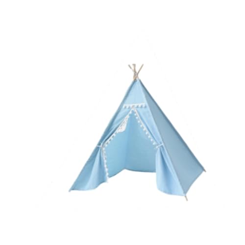 Amagogo Tipi-Zelt für Kinder, zum Spielen und Fantasien, Spielzelt, Innenzelt für Wohnzimmer, Party, Spielplätze, Hinterhof, Schlafzimmer, Blau von Amagogo