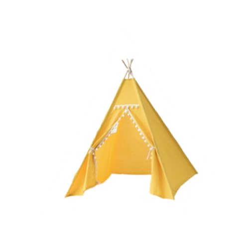 Amagogo Tipi-Zelt für Kinder, zum Spielen und Fantasien, Spielzelt, Innenzelt für Wohnzimmer, Party, Spielplätze, Hinterhof, Schlafzimmer, Gelb von Amagogo