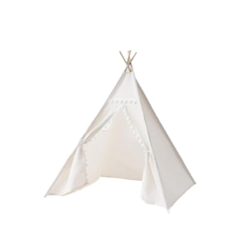 Amagogo Tipi-Zelt für Kinder, zum Spielen und Fantasien, Spielzelt, Innenzelt für Wohnzimmer, Party, Spielplätze, Hinterhof, Schlafzimmer, Weiß von Amagogo