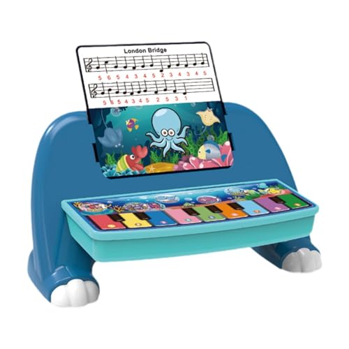 Amagogo Touch Piano Musikspielzeug Geburtstags-Klavierspielzeug Klassisch Multifunktional Einzigartiges Frühlernspielzeug für Kleinkinder Weihnachten, Blau von Amagogo