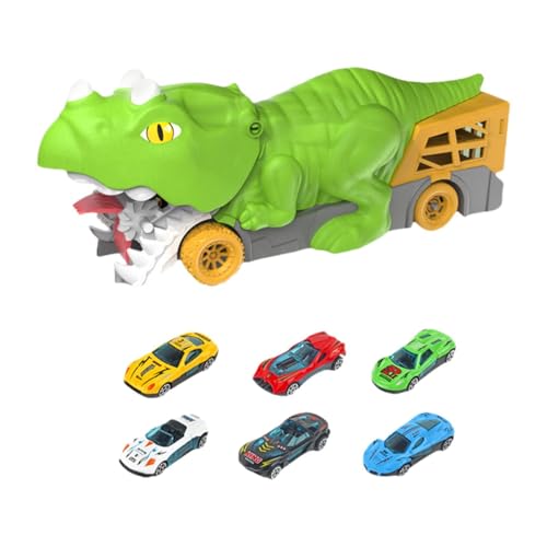 Amagogo Transport-LKW-Spielzeug mit Autos aus Legierung, Neuheit, Partygeschenk, tragbares, verschlingendes Auto für Kinder ab 3 Jahren, Geschenkspielzeug, Dinosaurier von Amagogo