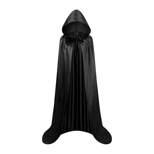 Amagogo Umhang mit Kapuze, Halloween-Cosplay-Kostüm, bequemer Umhang mit Kapuze, Halloween-Umhang für Kinder zum Verkleiden, Black S von Amagogo