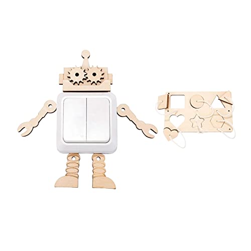 Amagogo Unbemalte Kinder Busy Board Motorik DIY Zubehör Material für Kleinkinder von Amagogo