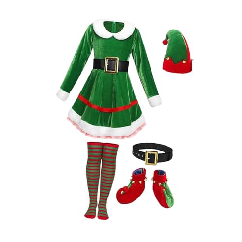 Amagogo Weihnachtskostüm Cosplay Elfenmütze Kinder Weihnachtsmann Kostüm für Karneval Weihnachten, 150 von Amagogo