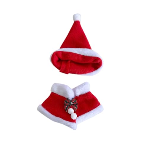 Amagogo Weihnachtsumhang für Puppen, süße Puppenkleidung, entzückendes Anziehspielzeug, DIY, 17 cm, Puppenkleidung, Puppenkleidung für Alter 5–7, 8–10, von Amagogo