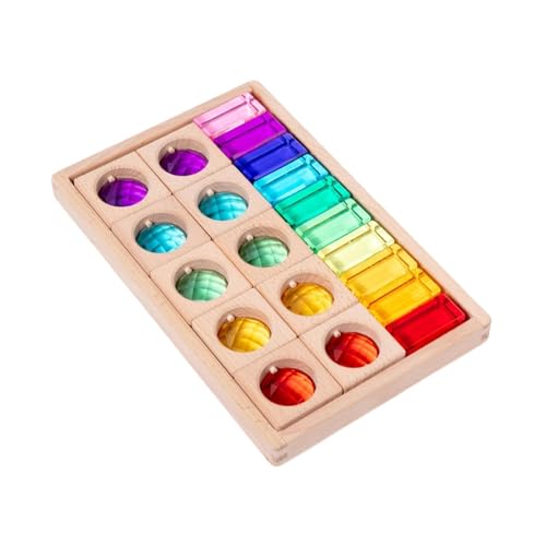Amagogo Würfelblöcke Set Bausteine Sensorisches Training Feinmotorik Würfel Stapelspielzeug Regenbogen Acrylwürfel für Jungen Mädchen Amagogo Würfelblöcke Set Bausteine Sensorisches Training Feinmotorik Würfel Stapelspielzeug Regenbogen Acrylwürfel für Jungen Mädchen von Amagogo