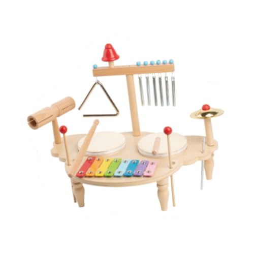 Amagogo Xylophon-Schlagzeug-Set, Musik-Kits aus Holz, Motorik-Hand-Percussion, sensorisches Lernspielzeug, Lernspielzeug für Kleinkinder, Geschenke von Amagogo