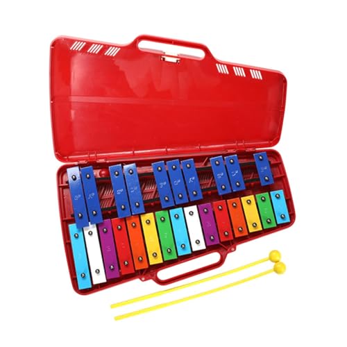 Amagogo Xylophon für Kinder, Glockenspiel -Vorschule Werkzeug Musical Toy, Kindermusikinstrument für Jungen Mädchen, Rot von Amagogo