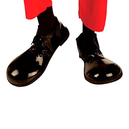 20er Jahre Schuhe Clownschuhe schwarz Clown Herrenschuhe und Damenschuhe Charlie Chaplin Faschingsschuhe Charleston Hollywood Filmstar Schuh-Paar Retro Mottoparty Accessoires Karneval Kostüm Zubehör von Amakando