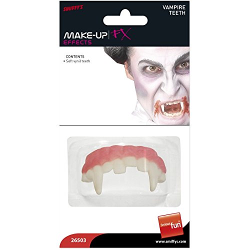 Amakando Dracula Zähne künstliches Vampirgebiss Vampirkostüm Zubehör Vampireckzähne Blutsauger Falsche Zähne Vampir Halloween Vampirzähne von Amakando