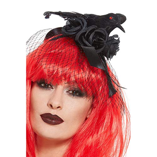 Amakando Extravagantes Raben-Haarband für Hexen/Schwarz/Haarschmuck als Gothic-Accessoire/EIN Highlight zu Halloween & Karneval von Amakando