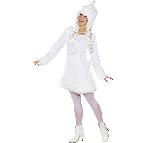 Amakando Faschingskostüm Unicorn - 34/36 (XS/S) - Einhorn Kostüm Damen Karneval Partykleid Damenkleid Straßenkarneval Fantasy Cosplay Outfit Einhorn Kostüm Damen von Amakando