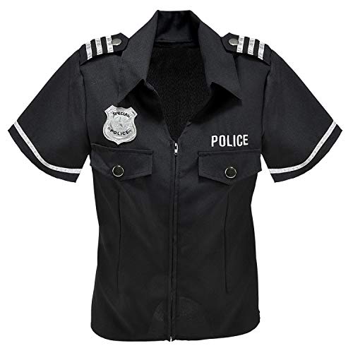 Amakando Figurbetonte Polizei-Uniform für Frauen/Schwarz L/XL (42-48) / Damen-Kostüm Politesse & Police Officer/Bestens geeignet zu Mottoparty & Kostümfest von Amakando