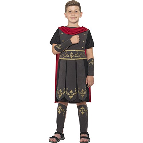 Amakando Gladiator Kostüm Kind - M, 7-9 Jahre, 130-143 cm - Verkleidung römischer Soldat Spartaner Faschingskostüm Jungen Karnevalskostüm Legionär Soldatenkostüm Antike Kinderkostüm Römer von Amakando