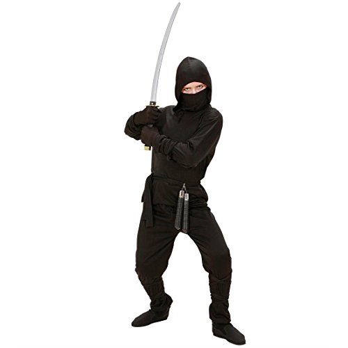 Amakando Kinder Ninjakostüm Ninja Kostüm 158 cm Samurai Kinderkostüm Krieger Fasching Asia Kämpfer Faschingskostüm Kampfsport Karnevalskostüm Sport Mottoparty Verkleidung Karneval Kostüme für Jungen von Amakando