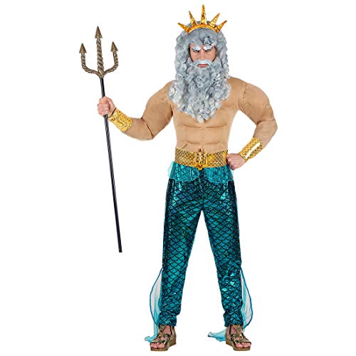 Amakando Meeresgott-Kostüm Neptun für Männer/Größe M (50) / Poseidon Outfit Gott des Meeres/Genau richtig zu Karneval & Strandparty von Amakando