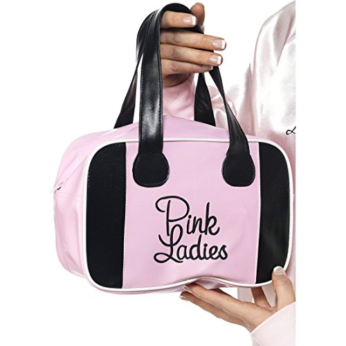 Amakando Pink Lady Damentasche Bowlingtasche Grease 50er Jahre Bowling Tasche Fifties Damenhandtasche Handtasche Damen Fasching Kostüm Accessoire von Amakando