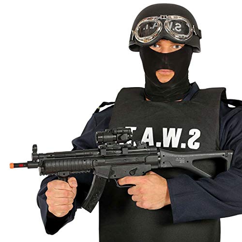 Amakando Realistisches Gewehr Spielzeugwaffe S.W.A.T. / Schwarz 66cm / SEK Spielzeuggewehr Polizei/Genau richtig zu Fasching & Fastnacht von Amakando