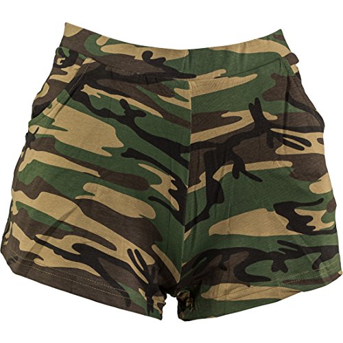 Amakando Shorts Tarnfarben Camouflage Hot Pants L/XL 42 48 Camo Hotpants Panty Army Look Party Outfit Military Style Kurze Hose Tarnmuster von Amakando