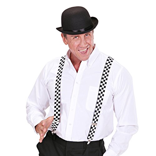 Amakando Ska Hosenträger Schachbrett Bundhalter Y-Form Hosen Träger Rockabilly Hipster Punk Hosenhalter kariert 50er Jahre Accessoire Damen Herren von Amakando