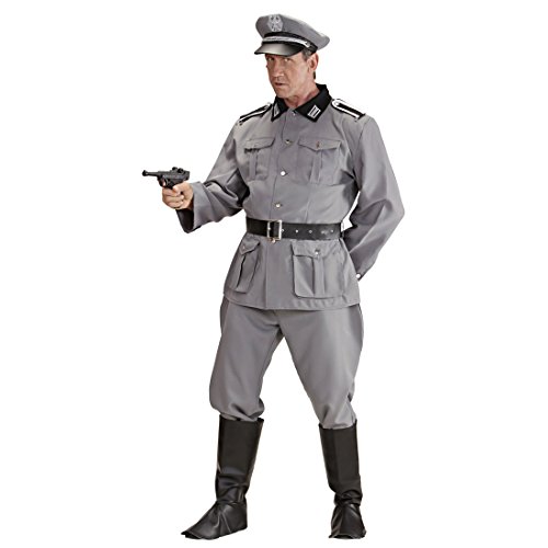 Amakando Theaterverkleidung WW2 Soldaten Kostüm, Herrenkostüm Deutscher Soldat, XL 54, Militär Uniform, General Historisches Soldatenkostüm von Amakando