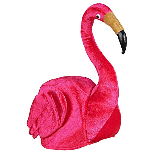 Amakando Tierische Flamingo-Mütze für Damen & Herren/Pink/Angesagter rosa Vogel-Hut Paradiesvogel/Bestens geeignet zu Sommerfest & Junggesellenabschied von Amakando