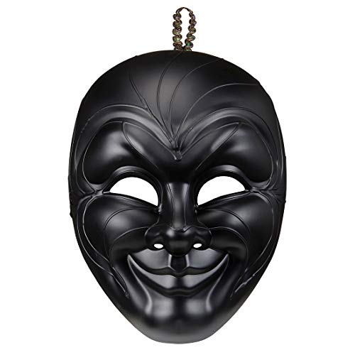 Amakando Venezianische Vendetta-Maske für Erwachsene/Schwarz/Fantasma Gesichtsmaske für Herren & Damen/EIN Blickfang zu Halloween & Maskenball von Amakando