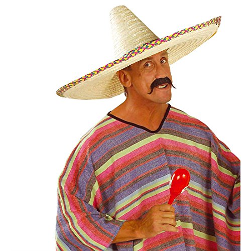 Großer Sombrero Hut Mexikanischer Strohhut XL Mexikaner Sommerhut Mexiko Riesen Gringo Partyhut Sonnenhut Tequila Party Kopfbedeckung Fasching Sommer Mottoparty Accessoire Karneval Kostüm Zubehör von Amakando