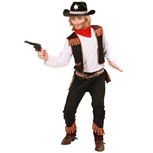 Kinder Sheriff Kostüm Cowboykostüm 128 cm Cowboy Kinderkostüm Ranger Gesetzeshüter Indianerparty Jungenkostüm Fasching Wilder Westen Faschingskostüm Sheriffkostüm Western Mottoparty Verkleidung Karneval Kostüme für Jungen von Amakando