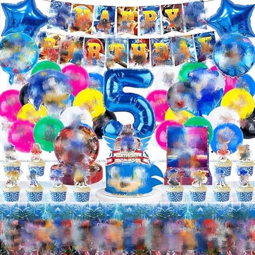70 Stück Partygeschirr Geburtstagsdeko 5 Jahre,Geburtstagsdeko Luftballon Party Geburtstag Deko Birthday BannerTableware Supplies Foil Balloons Tischdecken Teller Servietten Tassen Kuchen Deko Kinder 70 Stück Partygeschirr Geburtstagsdeko 5 Jahre,Geburtstagsdeko Luftballon Party Geburtstag Deko Birthday BannerTableware Supplies Foil Balloons Tischdecken Teller Servietten Tassen Kuchen Deko Kinder von Amazluck