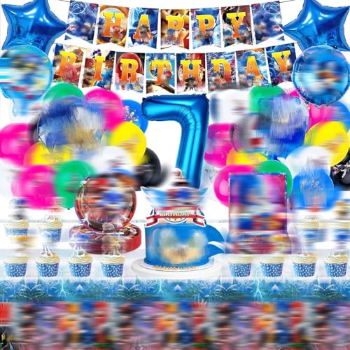 70 Stück Partygeschirr Geburtstagsdeko 7 Jahre,Geburtstagsdeko Luftballon Party Geburtstag Deko Birthday BannerTableware Supplies Foil Balloons Tischdecken Teller Servietten Tassen Kuchen Deko Kinder 70 Stück Partygeschirr Geburtstagsdeko 7 Jahre,Geburtstagsdeko Luftballon Party Geburtstag Deko Birthday BannerTableware Supplies Foil Balloons Tischdecken Teller Servietten Tassen Kuchen Deko Kinder von Amazluck