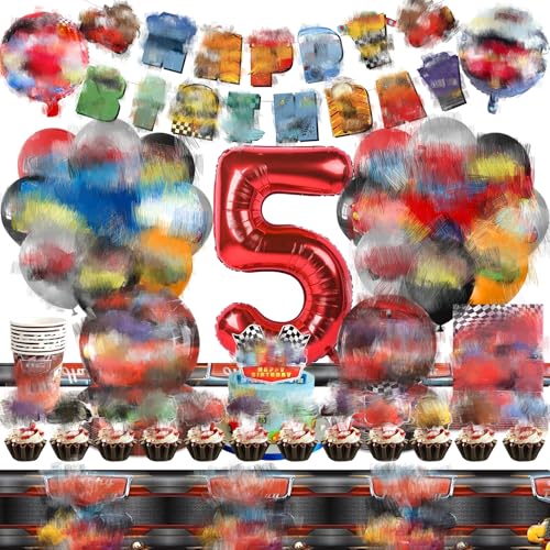 86 Stück Cars Geburtstagsdeko 5 Jahre, Auto Deko Geburtstag Car Luftballon Car Tortendeko Happy Birthday Banner Partygeschirr Pappteller Kindergeburtstag Teller Becher Kindergeburtstag Party Jungen 86 Stück Cars Geburtstagsdeko 5 Jahre, Auto Deko Geburtstag Car Luftballon Car Tortendeko Happy Birthday Banner Partygeschirr Pappteller Kindergeburtstag Teller Becher Kindergeburtstag Party Jungen von Amazluck