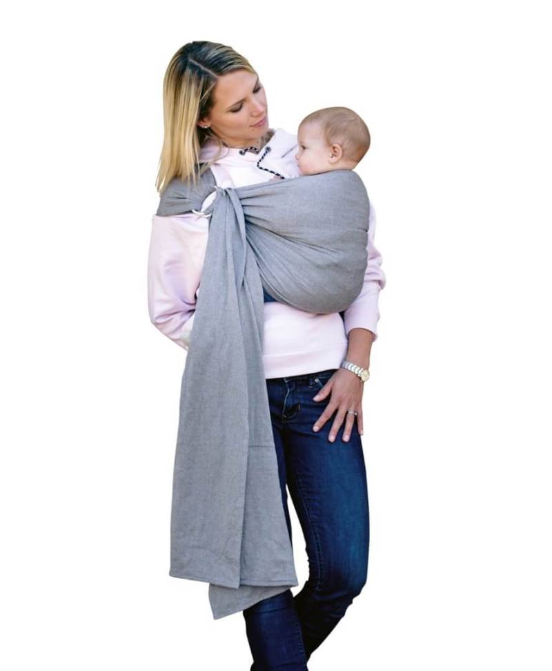 Baby-Tragetuch Ring Sling grey 180 cm von Amazonas