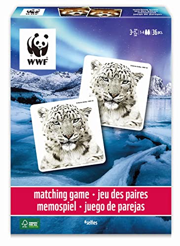 Ambassador 7230346 Memo-Spiel Tierselfies, Puzzle für Erwachsene und Kinder ab 3 Jahren, WWF, Weiß von Ambassador