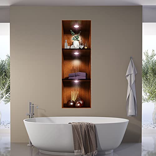 3D selbstklebende Spa Dekoration für Badezimmer | Trompe l'oeil Aufkleber für Badezimmer mit Dusche für Erwachsene | Wandaufkleber 40 x 120 cm von Ambiance Sticker