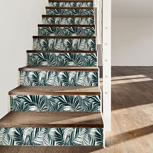 Ambiance Sticker Aufkleber für Treppe, Fliesen, Tropical Cuzco, selbstklebend, für Treppe, Zementfliesen – 2 Streifen à 15 cm x 105 cm von Ambiance Sticker