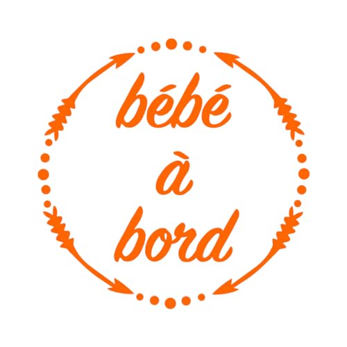 Ambiance Sticker Autoaufkleber Baby an Bord, Orange – H15 x L15 cm von Ambiance Sticker