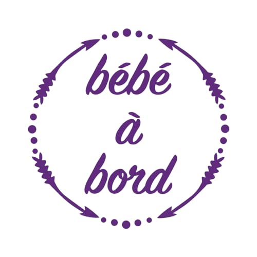 Ambiance Sticker Autoaufkleber Baby an Bord, Violett – H15 x L15 cm von Ambiance Sticker