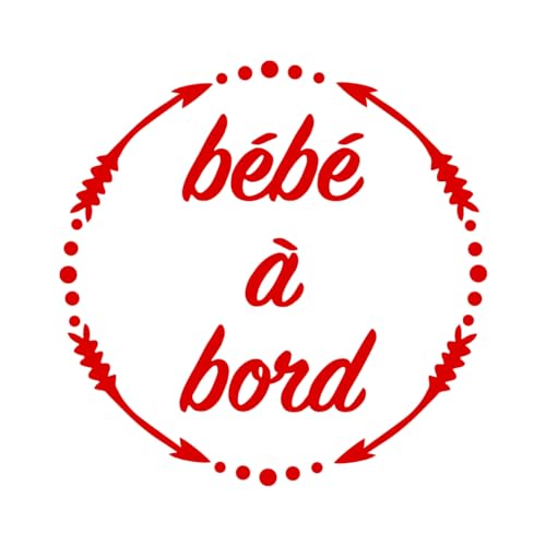 Ambiance Sticker Autoaufkleber "Baby an Bord", Rot, Tomaten, H 15 x B 15 cm von Ambiance Sticker