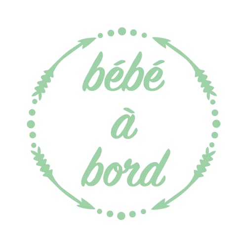 Ambiance Sticker Autoaufkleber Baby an Bord Mint – H15 x L15 cm von Ambiance Sticker