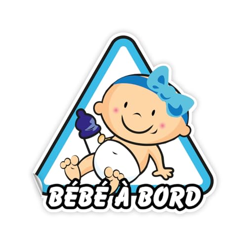 Ambiance Sticker Autoaufkleber für Fenster, Baby, Jungen, Baby an Bord, H15 x L15 cm von Ambiance Sticker