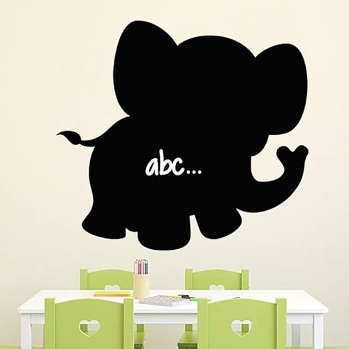 Ambiance Sticker Kreidetafel – Wandaufkleber, selbstklebend, abwischbar, Silhouette kleiner Elefant, 50 x 55 cm von Ambiance Sticker