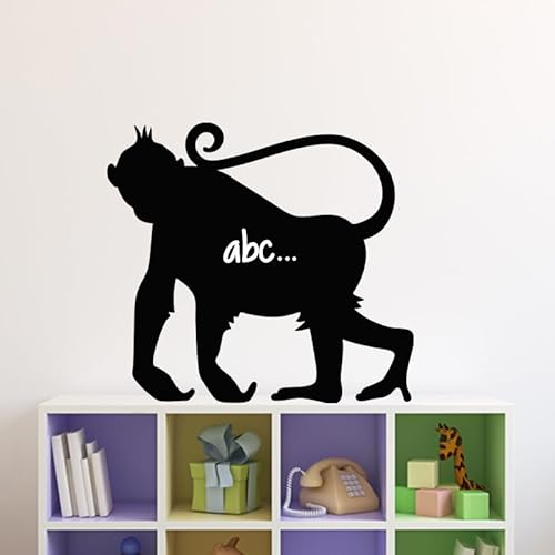 Ambiance Sticker Kreidetafel – Wandsticker, selbstklebend, abwischbar, Affen-Silhouette – H 75 x L 85 cm Ambiance Sticker Kreidetafel – Wandsticker, selbstklebend, abwischbar, Affen-Silhouette – H 75 x L 85 cm von Ambiance Sticker