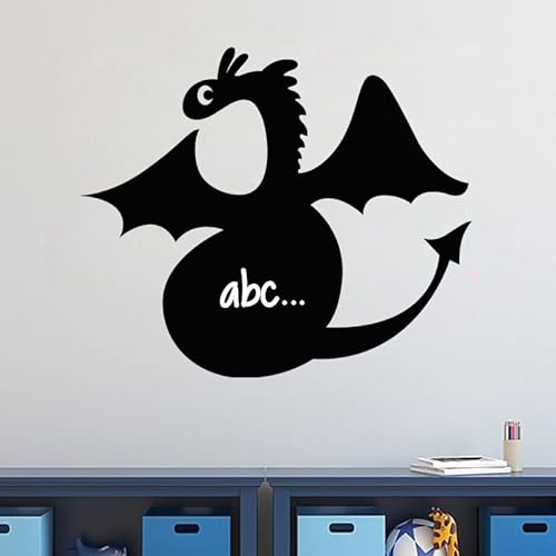 Ambiance Sticker Kreidetafel – Wandsticker, selbstklebend, abwischbar, Drachen-Silhouette, 40 x 45 cm von Ambiance Sticker