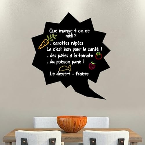 Ambiance Sticker Kreidetafel – Wandsticker, selbstklebend, abwischbar, künstlerische Blase, 85 x 75 cm Ambiance Sticker Kreidetafel – Wandsticker, selbstklebend, abwischbar, künstlerische Blase, 85 x 75 cm von Ambiance Sticker