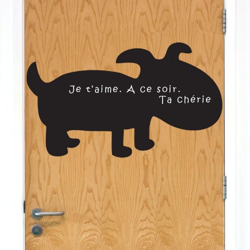 Ambiance Sticker Kreidetafel – Wandsticker, selbstklebend, abwischbar – Hund – H 55 x L 90 cm von Ambiance Sticker