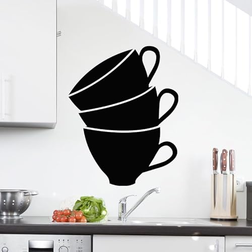 Ambiance Sticker Kreidetafel – Wandsticker, selbstklebend, abwischbar – Set mit Tassen – H 105 x L 85 cm Ambiance Sticker Kreidetafel – Wandsticker, selbstklebend, abwischbar – Set mit Tassen – H 105 x L 85 cm von Ambiance Sticker